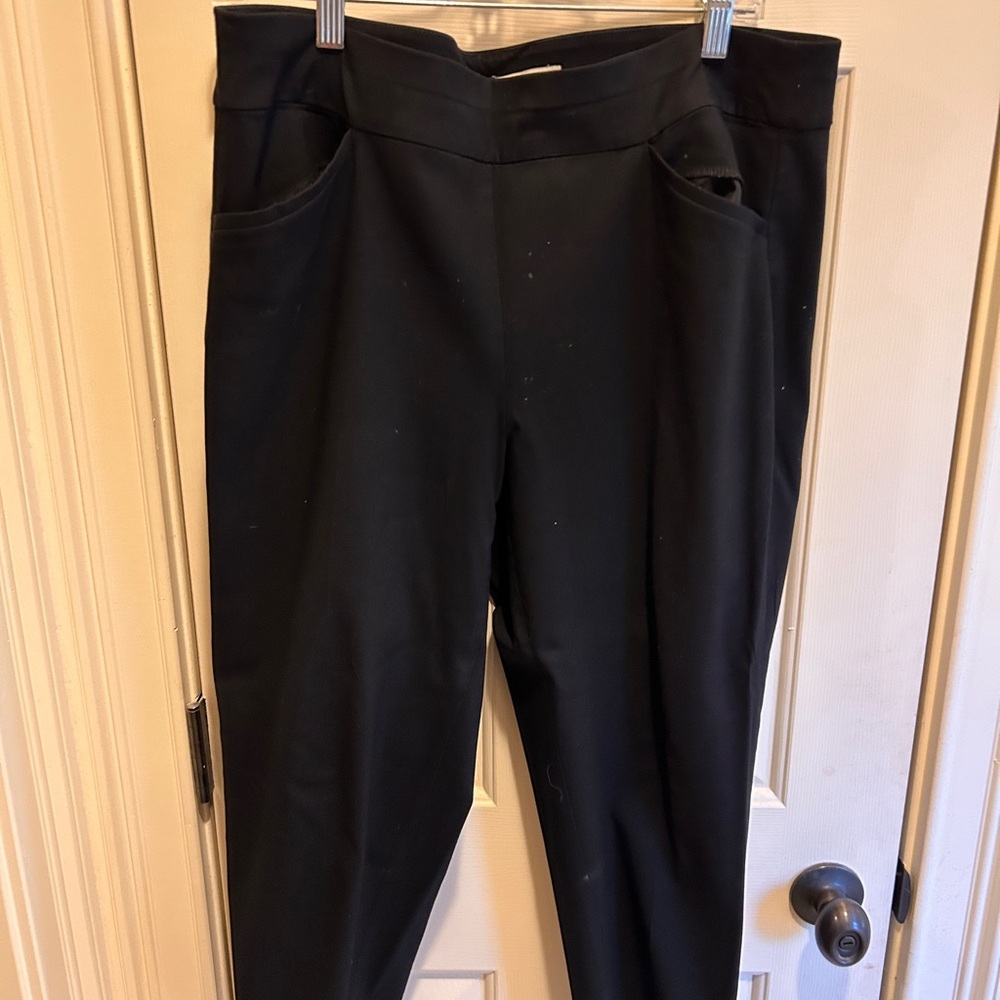 Talbots Elegant Black Curvy Fit Trousers